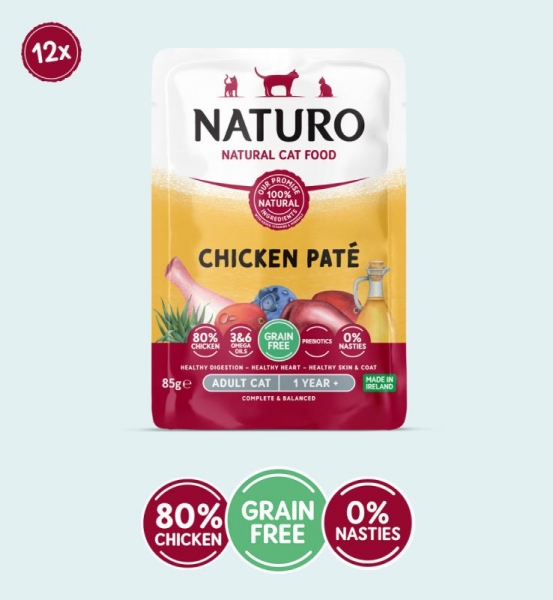 Naturo Cat Chicken Pate Pouch 85g x 12