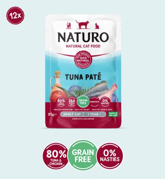 Naturo Cat Tuna Pate Pouch 85g x 12