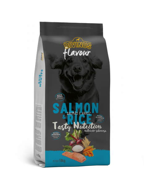 DIVINUS FLAVOUR DOG SALMON/RICE 18      