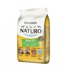 Naturo Adult Dog Grain Free Dry Chicken and Potato with Vegetables - 10kg
